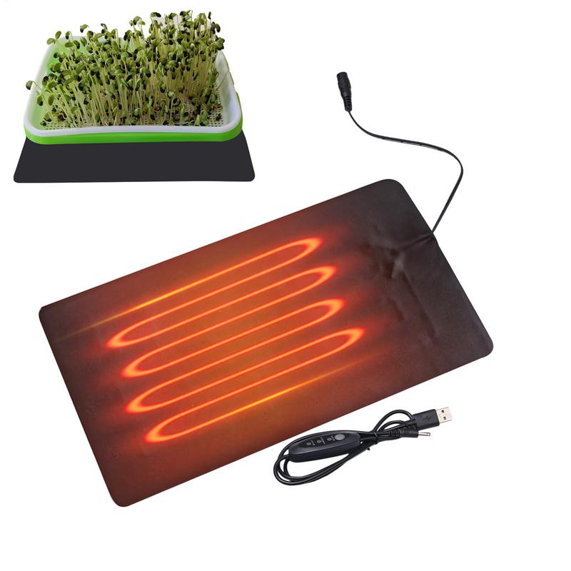 Seedling Heat Pad - Pflanzen-Wärmematte aus PVC-Leder, USB-Heizmatte für Zimmerpflanzen