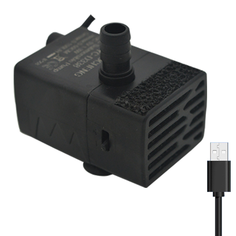 Water Pump Submersible Mini - Ultra-Leise USB-Aquarium-Fischbecken-Filterpumpe Mini-Haustierbrunnen Tauchbare Wasserkreislaufpumpe mit