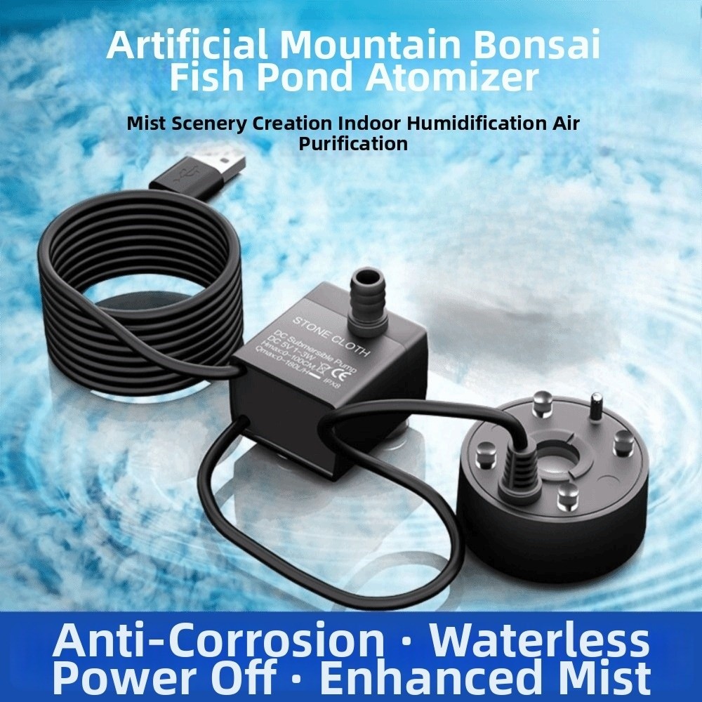 Water Pump Submersible Mini - 2-in-1 Nebelmaschine mit Farbigen LED-Lichtern 5V
