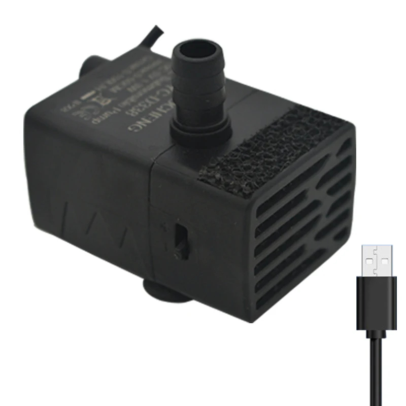 Water Pump Submersible Mini - USB-Aquarium-Tauchpumpe, 5V 5W Mini Einstellbare Durchflussfilterpumpe,