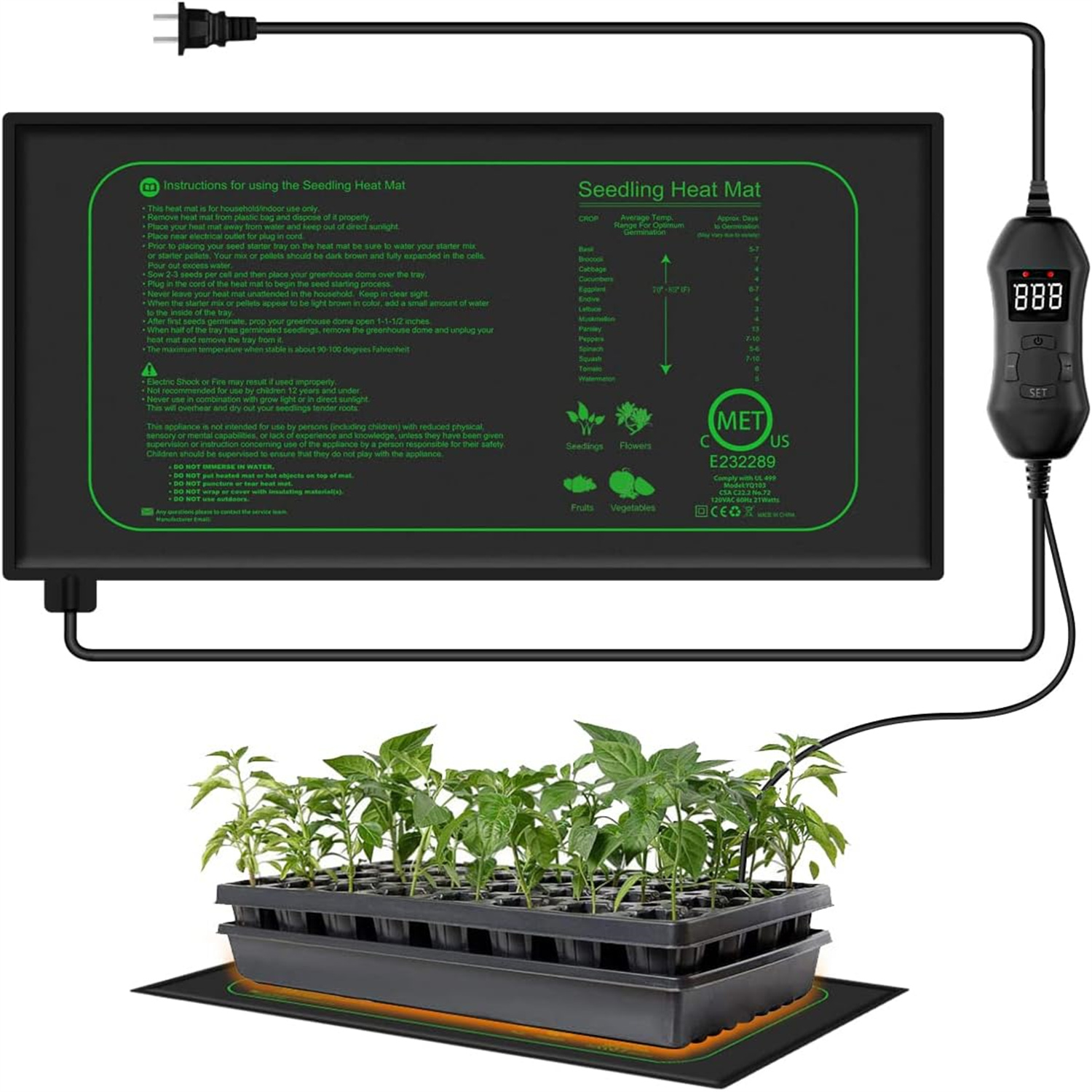 Sämling-Heizmatte mit Digitale – Seedling Heat Pad Bewertung und Preis